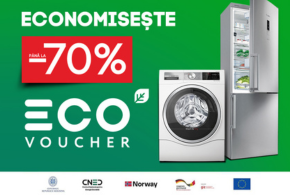 Schimbă tehnica veche pe una nouă! Economisește până la 70% din costul produsului cu programul Eco Voucher