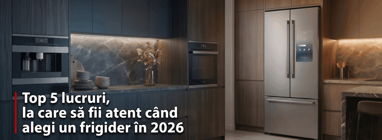 Frigider modern premium cu două uși încorporat perfect în designul bucătăriei