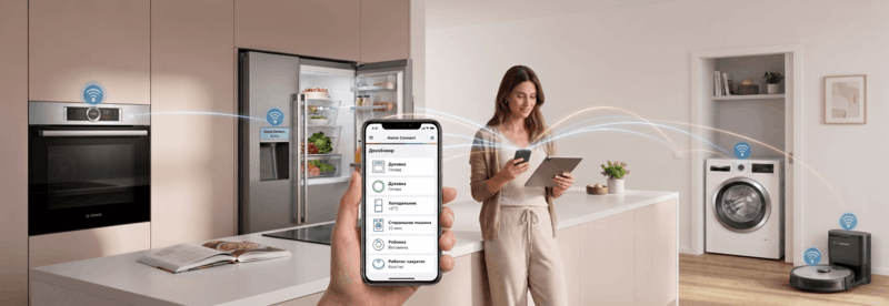 Control smart home de pe smartphone &icirc;n fața frigiderului