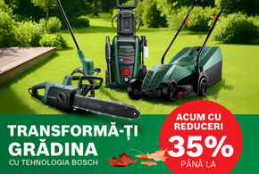 Toamna începe cu Bosch – unelte de grădinărit și unelte electrice cu reduceri de până la 35%