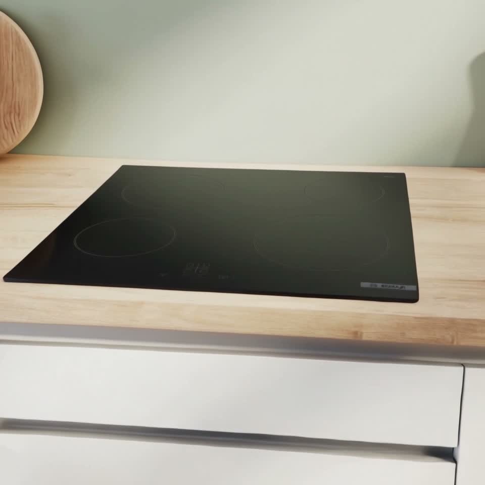 Встраиваемая электрическая панель Bosch PKE611BA2E конфорки 4 шт. — Видеообзор