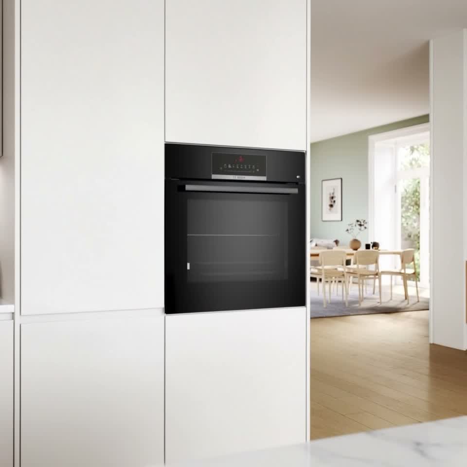 Встраиваемый духовой шкаф Bosch HBJ559YB6R, класс A — Видеообзор