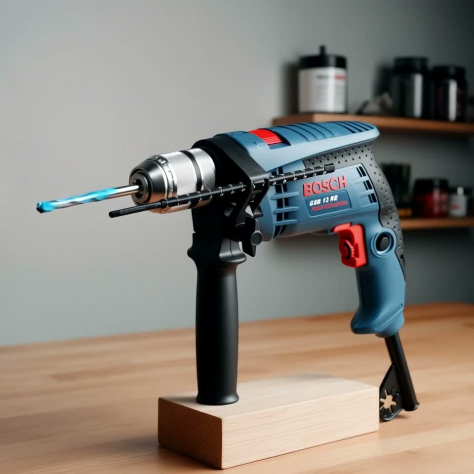 Дрель ударная Bosch GSB 13 RE, 0601217100 — Видеообзор