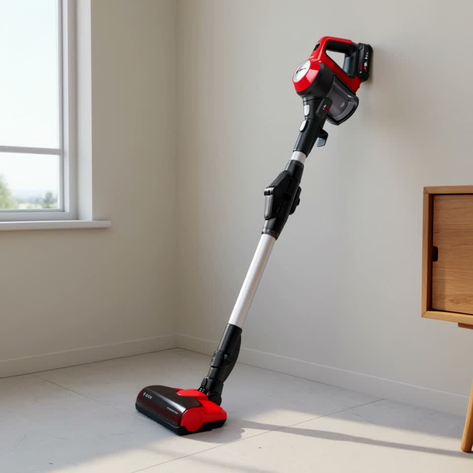 Aspirator vertical BBS711ANM Bosch 10 W, Red — Recenzie video