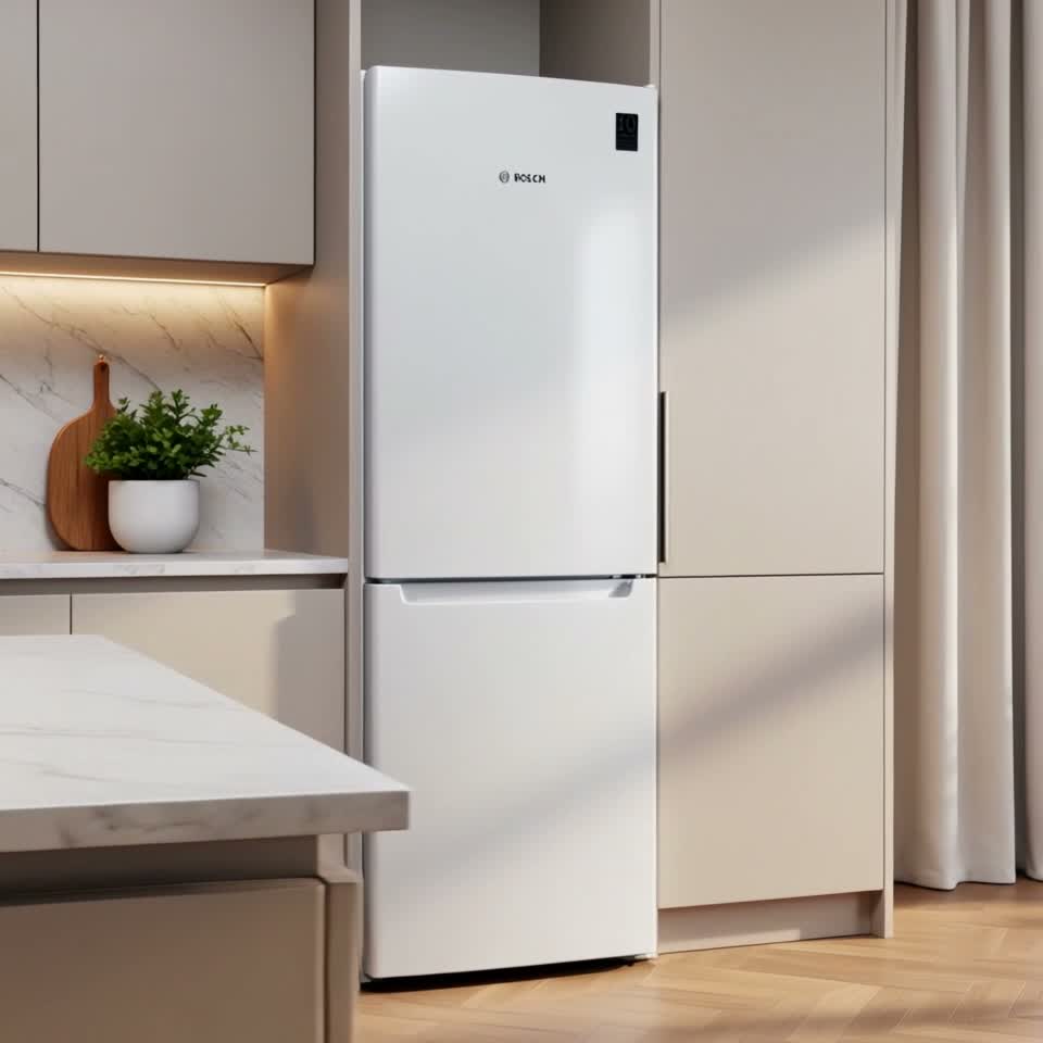 Холодильник Bosch KGN36NW306 с нижней морозильной камерой Белый — Видеообзор