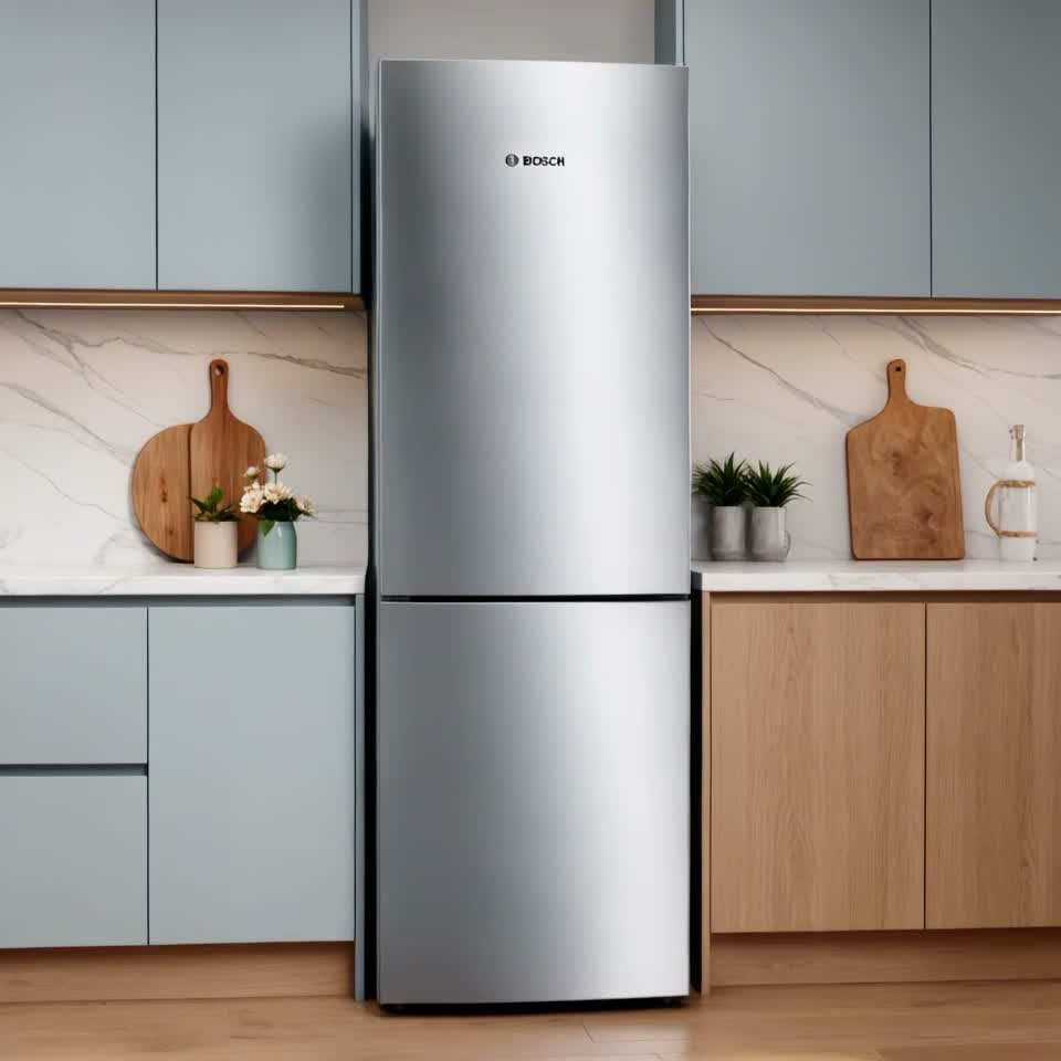 Холодильник Bosch KGN36VL326 с нижней морозильной камерой Серый — Видеообзор