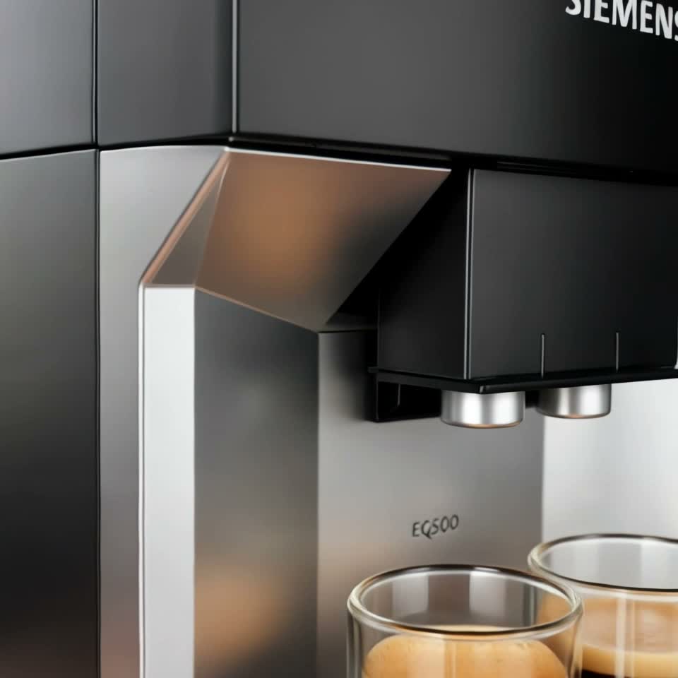 Aparat de cafea Siemens TP511R01, 15 бар, Negru, argintiu — Recenzie video