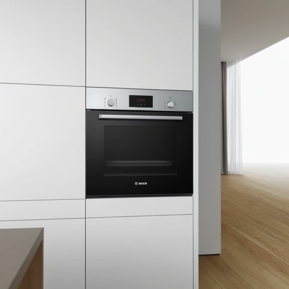Встраиваемый духовой шкаф Bosch HBF512BS1T, класс A — Видеообзор
