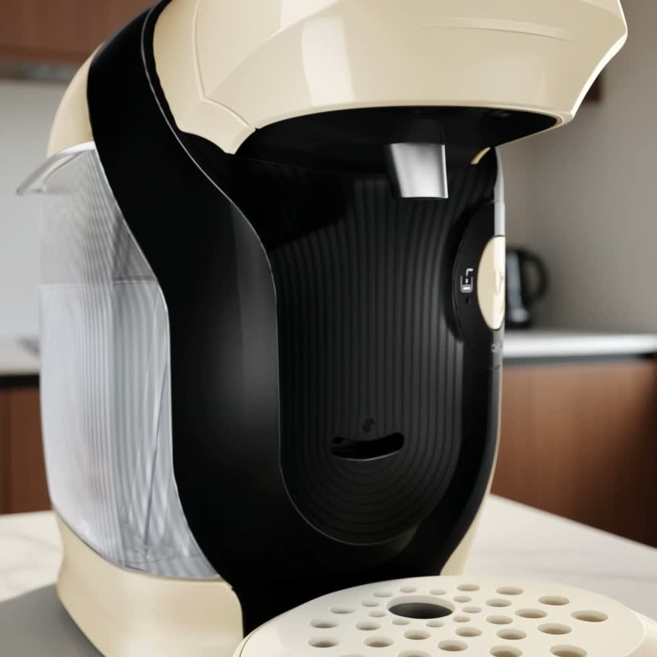 Aparat de cafea Bosch TAS117E, 3.3 bar, Bej — Recenzie video