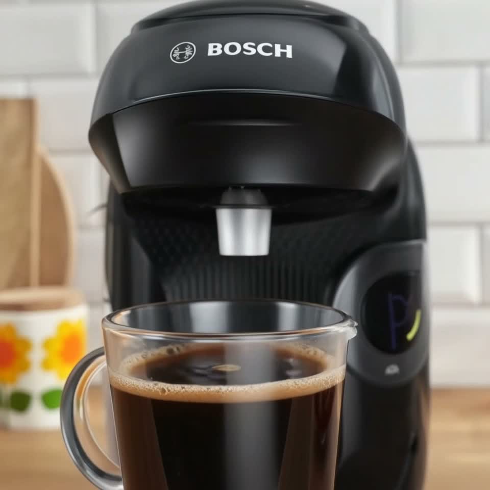 Кофемашина Bosch TAS112E, 3.3 бар, Чёрный — Видеообзор