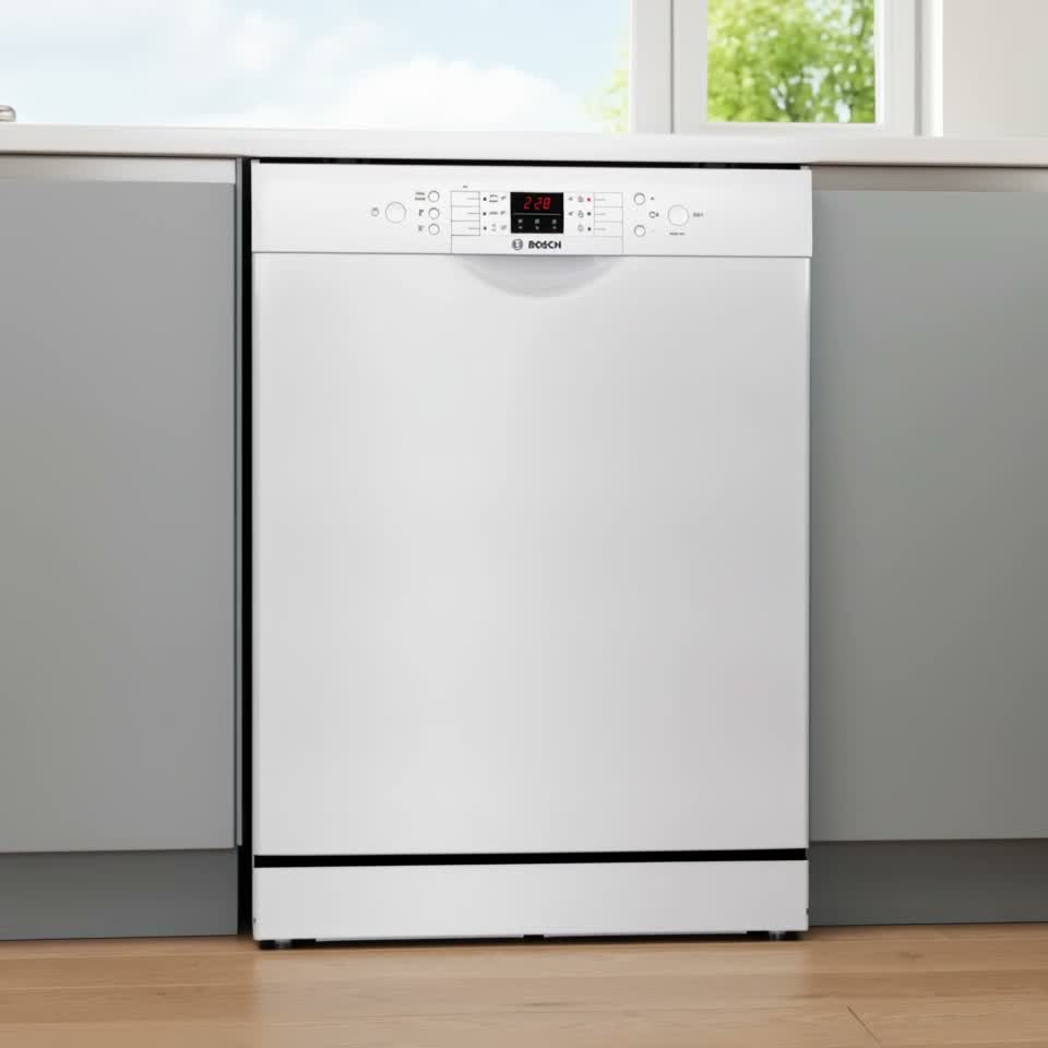 Masina de spalat vase Bosch SMS26DW00T 13 seturi — Recenzie video