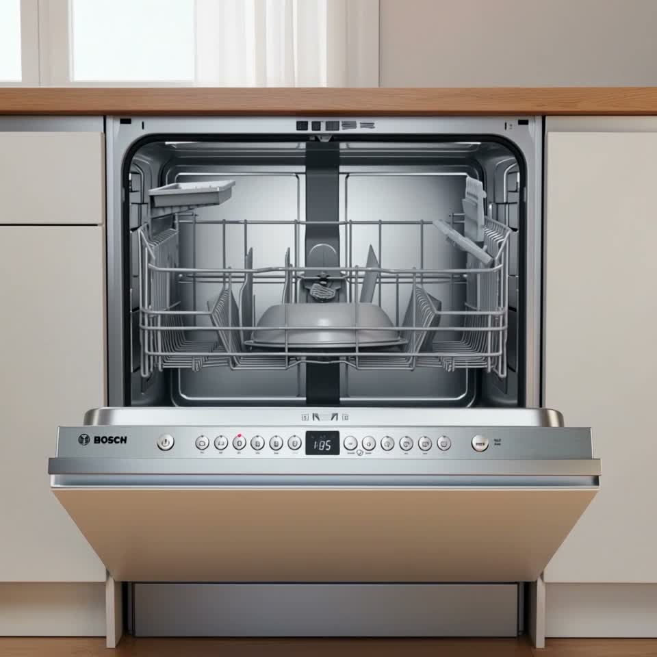 Masina de spalat vase Bosch SMV26DX00T 13 seturi — Recenzie video