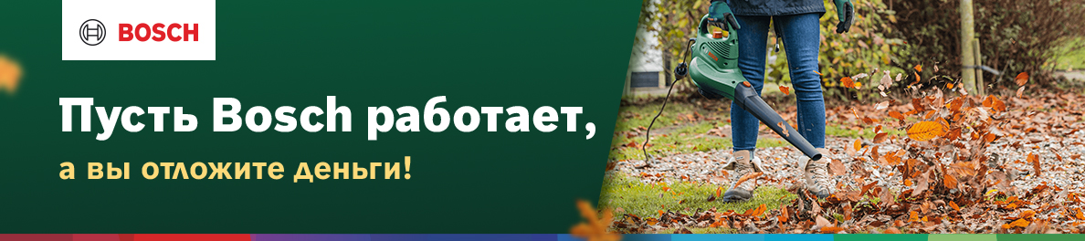 Пусть Bosch работает, а вы отложите деньги!